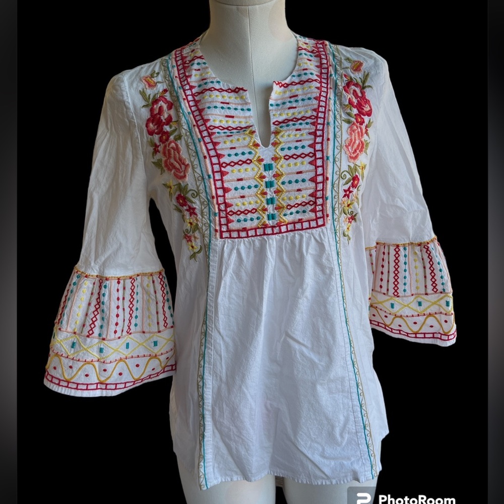 BeachLunchLounge Embroidered Blouse XS
